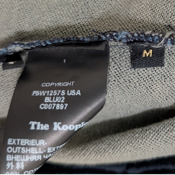 The Kooples JEANS Indigo Denim-Look Zip-Up Hoodie - Size Medium - Picture 8 of 8